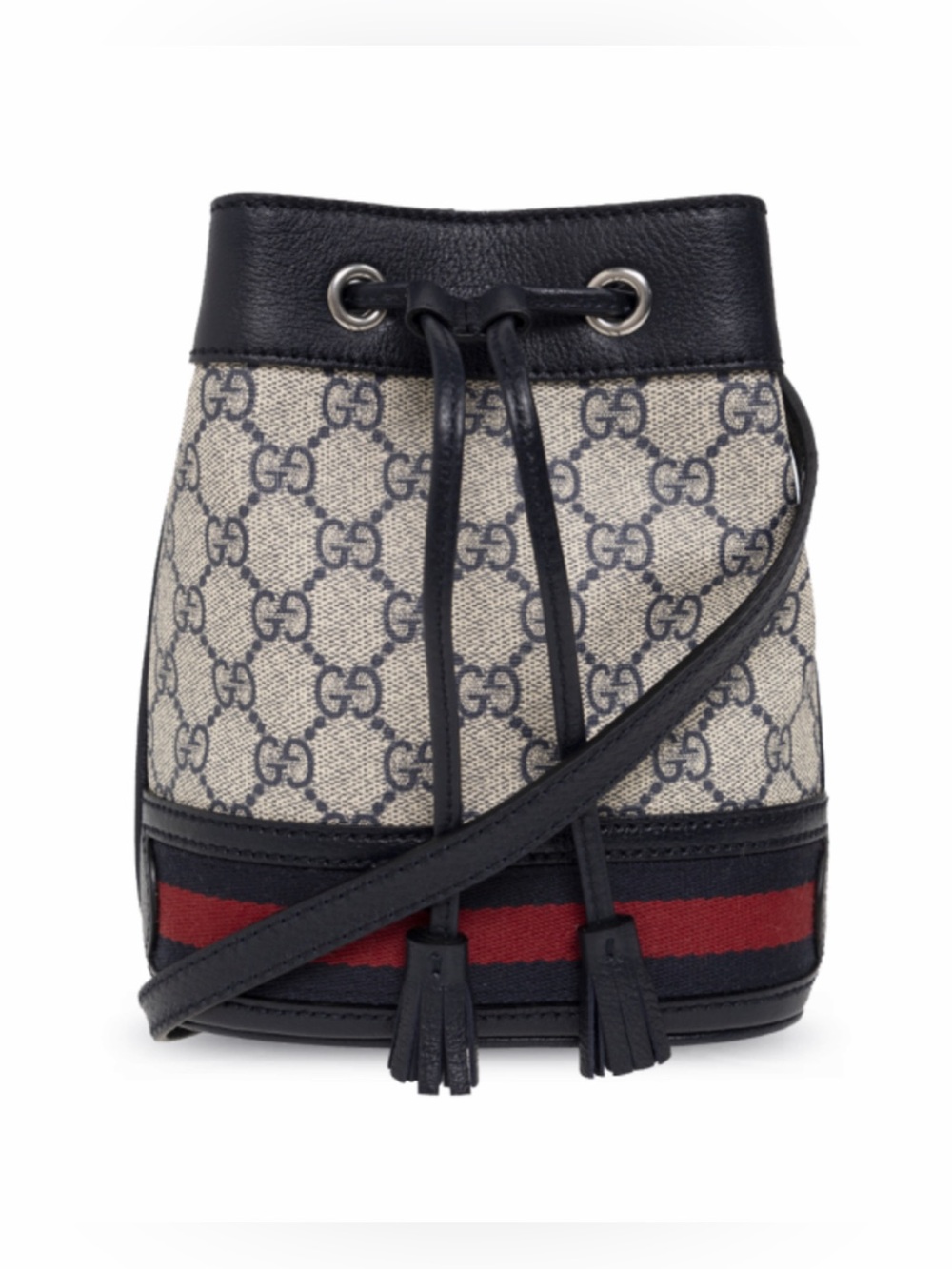 GUCCI Ophidia mini GG web stripe bucket bag